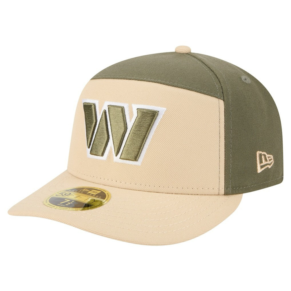Washington Commanders New Era Two-Tone Color Pack Split Panel 59FIFTY Fitted Hat - Light Beige/Olive discount
