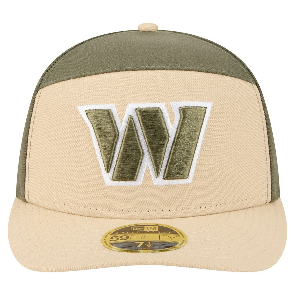 Washington Commanders New Era Two-Tone Color Pack Split Panel 59FIFTY Fitted Hat - Light Beige/Olive discount