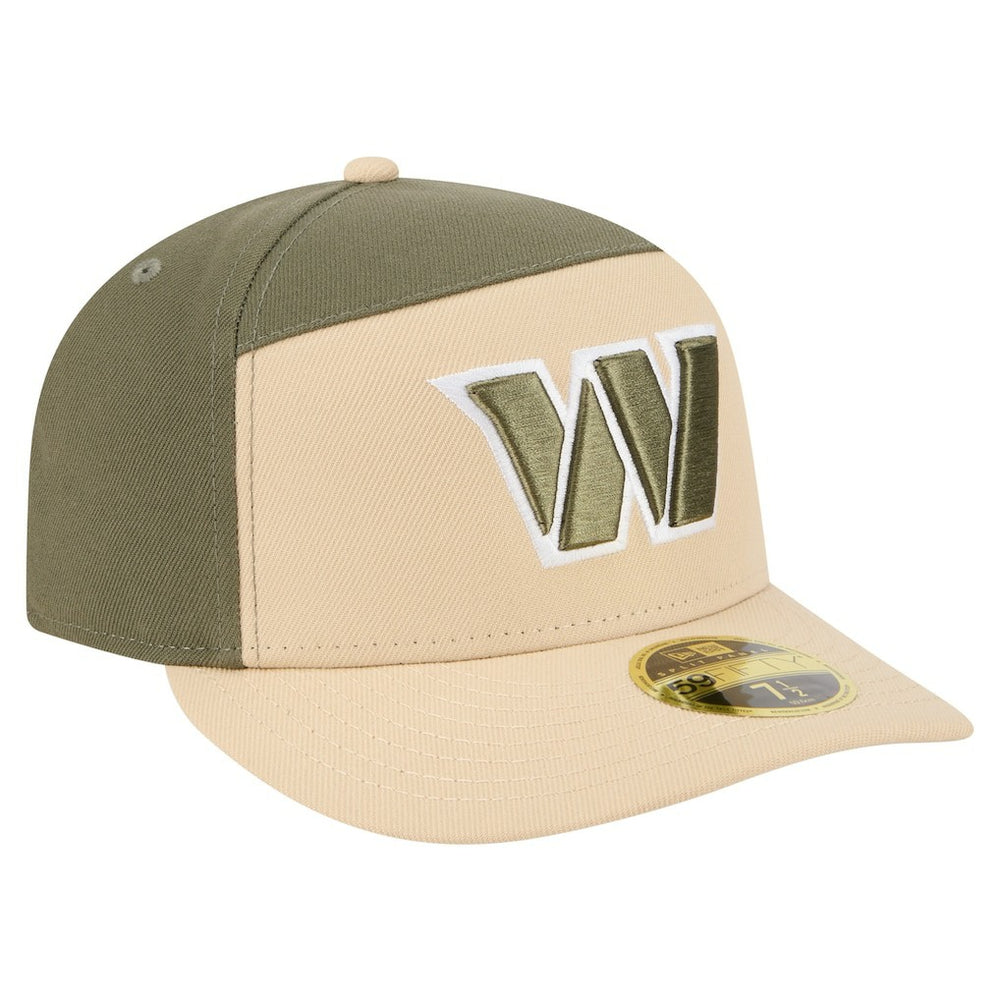 Washington Commanders New Era Two-Tone Color Pack Split Panel 59FIFTY Fitted Hat - Light Beige/Olive discount