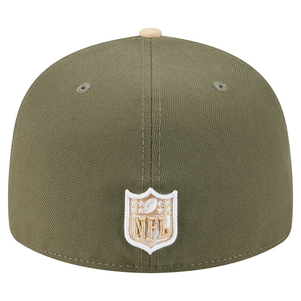 Washington Commanders New Era Two-Tone Color Pack Split Panel 59FIFTY Fitted Hat - Light Beige/Olive discount