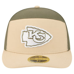 Kansas City Chiefs New Era Two-Tone Color Pack Split Panel 59FIFTY Fitted Hat - Light Beige/Olive for sale