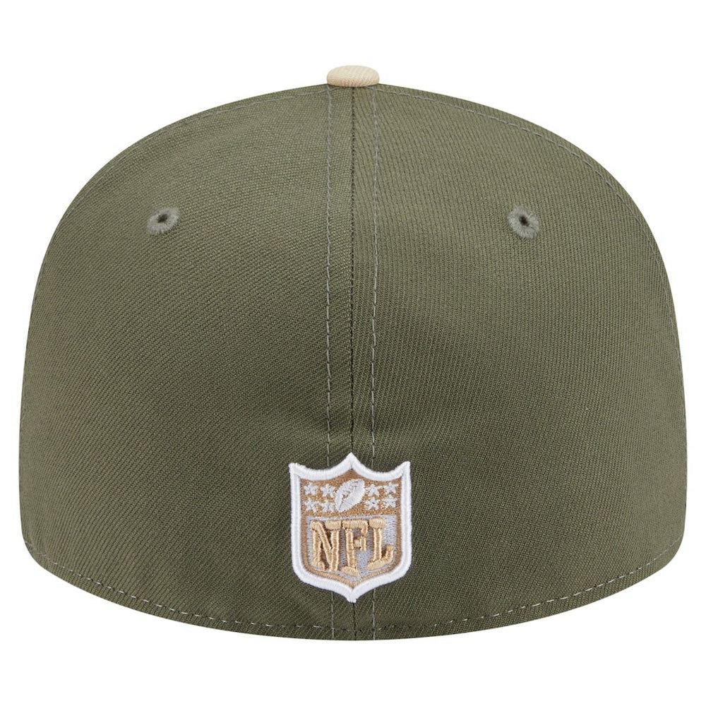 Miami Dolphins New Era Two-Tone Color Pack Split Panel 59FIFTY Fitted Hat - Light Beige/Olive outlet