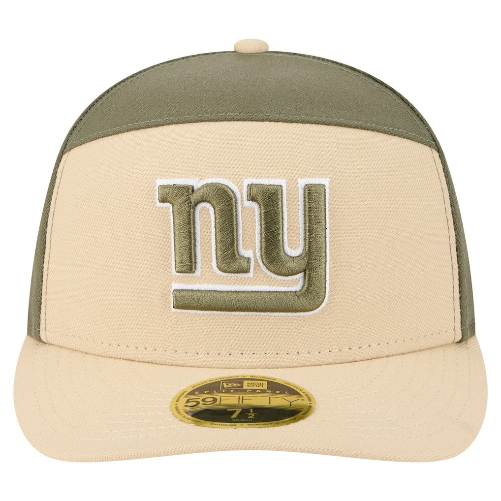 New York Giants New Era Two-Tone Color Pack Split Panel 59FIFTY Fitted Hat - Light Beige/Olive on sale