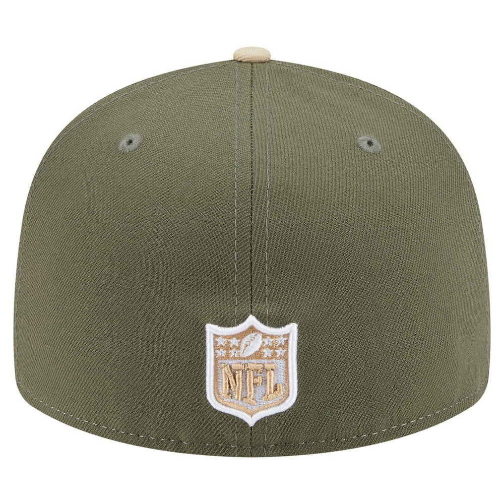 Philadelphia Eagles New Era Two-Tone Color Pack Split Panel 59FIFTY Fitted Hat - Light Beige/Olive discount