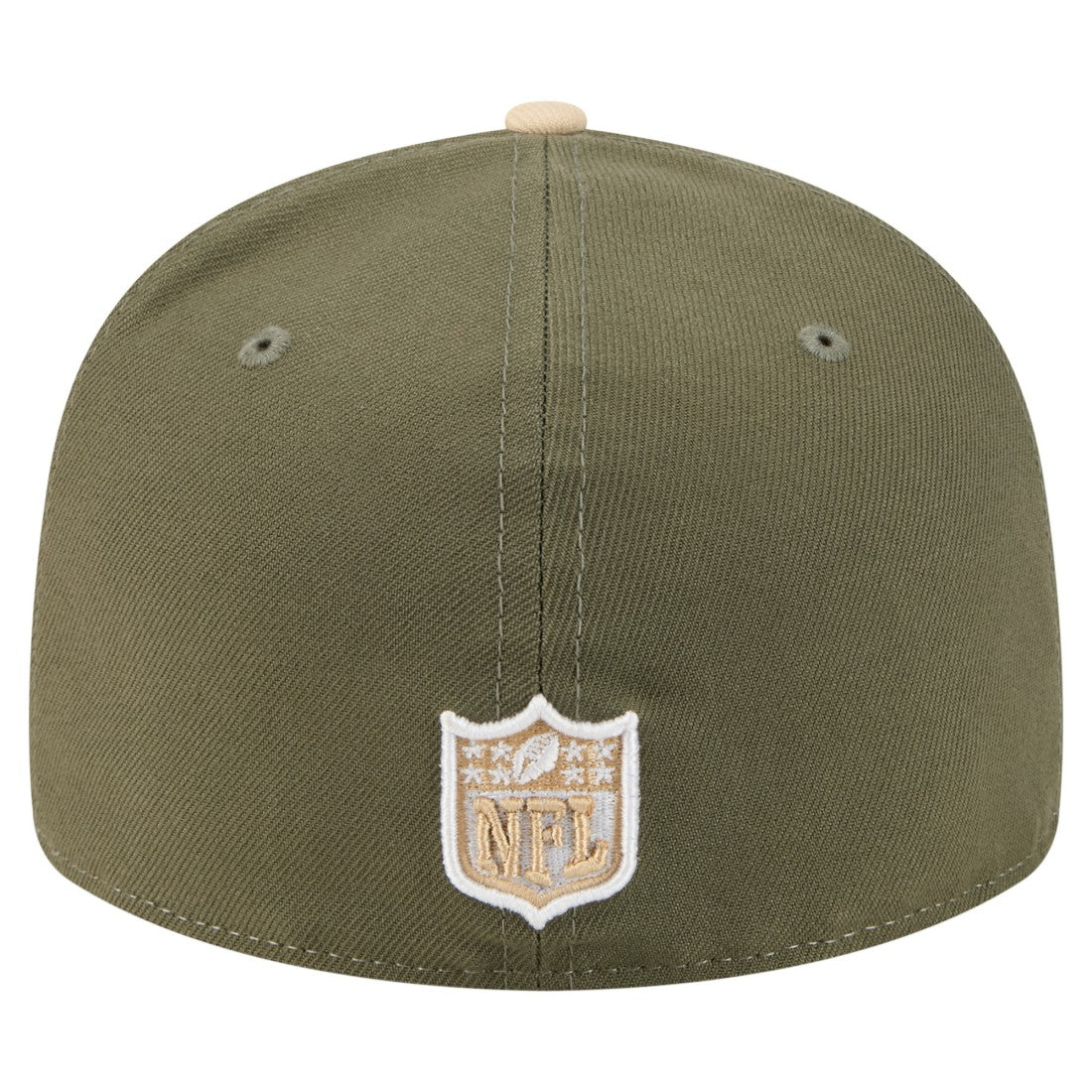 Green Bay Packers New Era Two-Tone Color Pack Split Panel 59FIFTY Fitted Hat - Light Beige/Olive discount