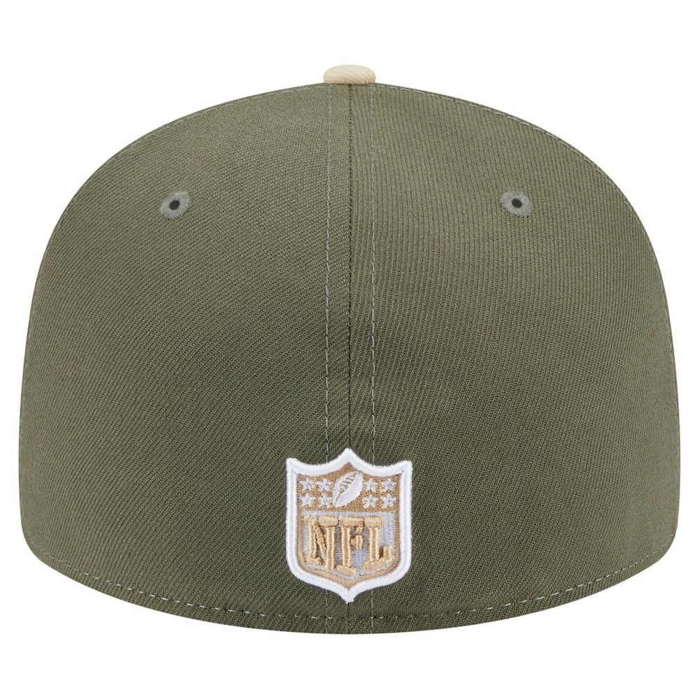 Detroit Lions New Era Two-Tone Color Pack Split Panel 59FIFTY Fitted Hat - Light Beige/Olive on sale