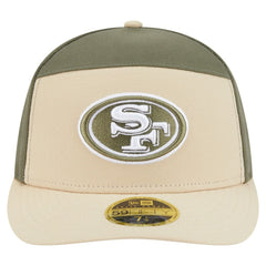 San Francisco 49ers New Era Two-Tone Color Pack Split Panel 59FIFTY Fitted Hat - Light Beige/Olive for sale