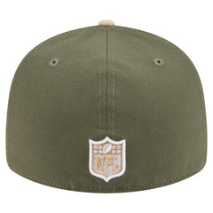 San Francisco 49ers New Era Two-Tone Color Pack Split Panel 59FIFTY Fitted Hat - Light Beige/Olive for sale