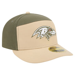 Baltimore Ravens New Era Color Pack Split Panel 59FIFTY Fitted Hat - Light Beige/Olive sale