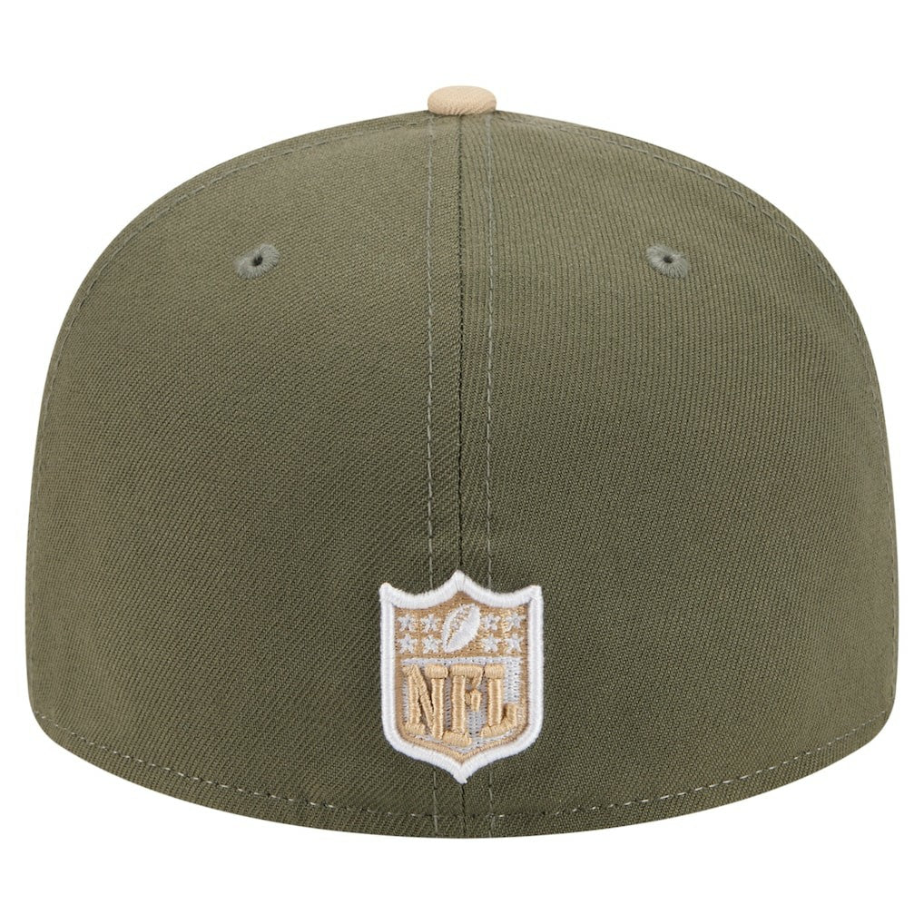 Baltimore Ravens New Era Color Pack Split Panel 59FIFTY Fitted Hat - Light Beige/Olive sale