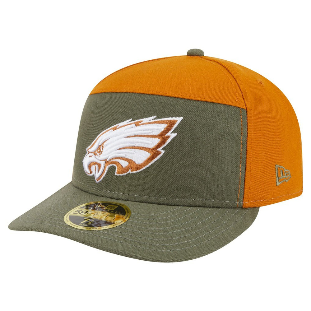 Philadelphia Eagles New Era Two-Tone Color Pack Split Panel 59FIFTY Fitted Hat - Olive/Brown for sale