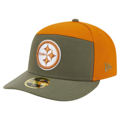 Pittsburgh Steelers New Era Two-Tone Color Pack Split Panel 59FIFTY Fitted Hat - Olive/Brown discount