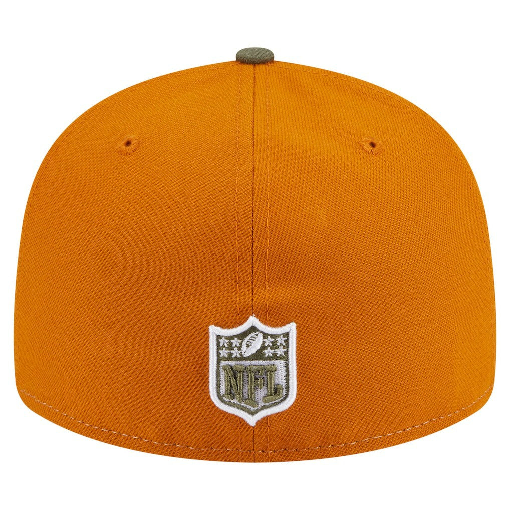 Pittsburgh Steelers New Era Two-Tone Color Pack Split Panel 59FIFTY Fitted Hat - Olive/Brown discount