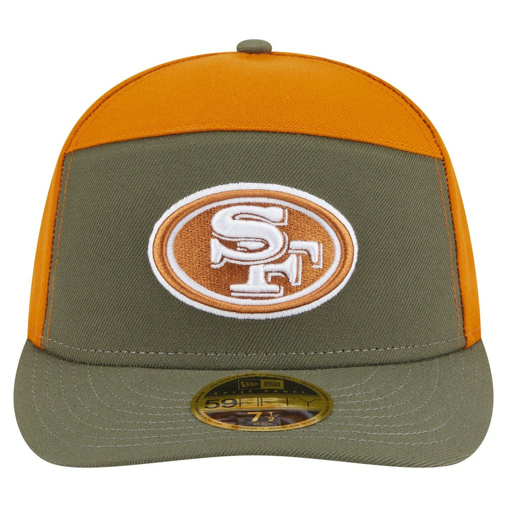 San Francisco 49ers New Era Two-Tone Color Pack Split Panel 59FIFTY Fitted Hat - Olive/Brown discount