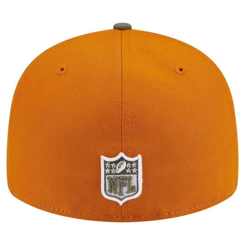 San Francisco 49ers New Era Two-Tone Color Pack Split Panel 59FIFTY Fitted Hat - Olive/Brown discount