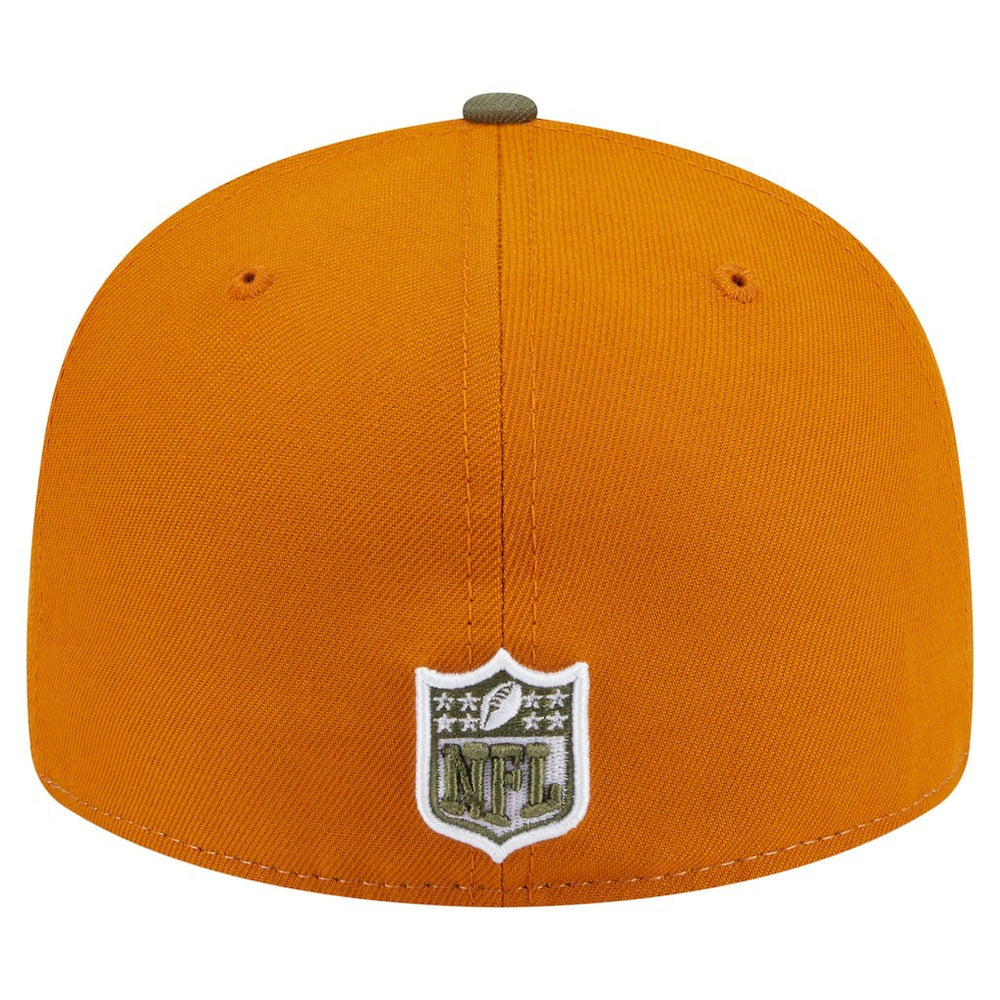 Miami Dolphins New Era Two-Tone Color Pack Split Panel 59FIFTY Fitted Hat - Olive/Brown sale