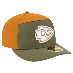 Kansas City Chiefs New Era Two-Tone Color Pack Split Panel 59FIFTY Fitted Hat - Olive/Brown outlet