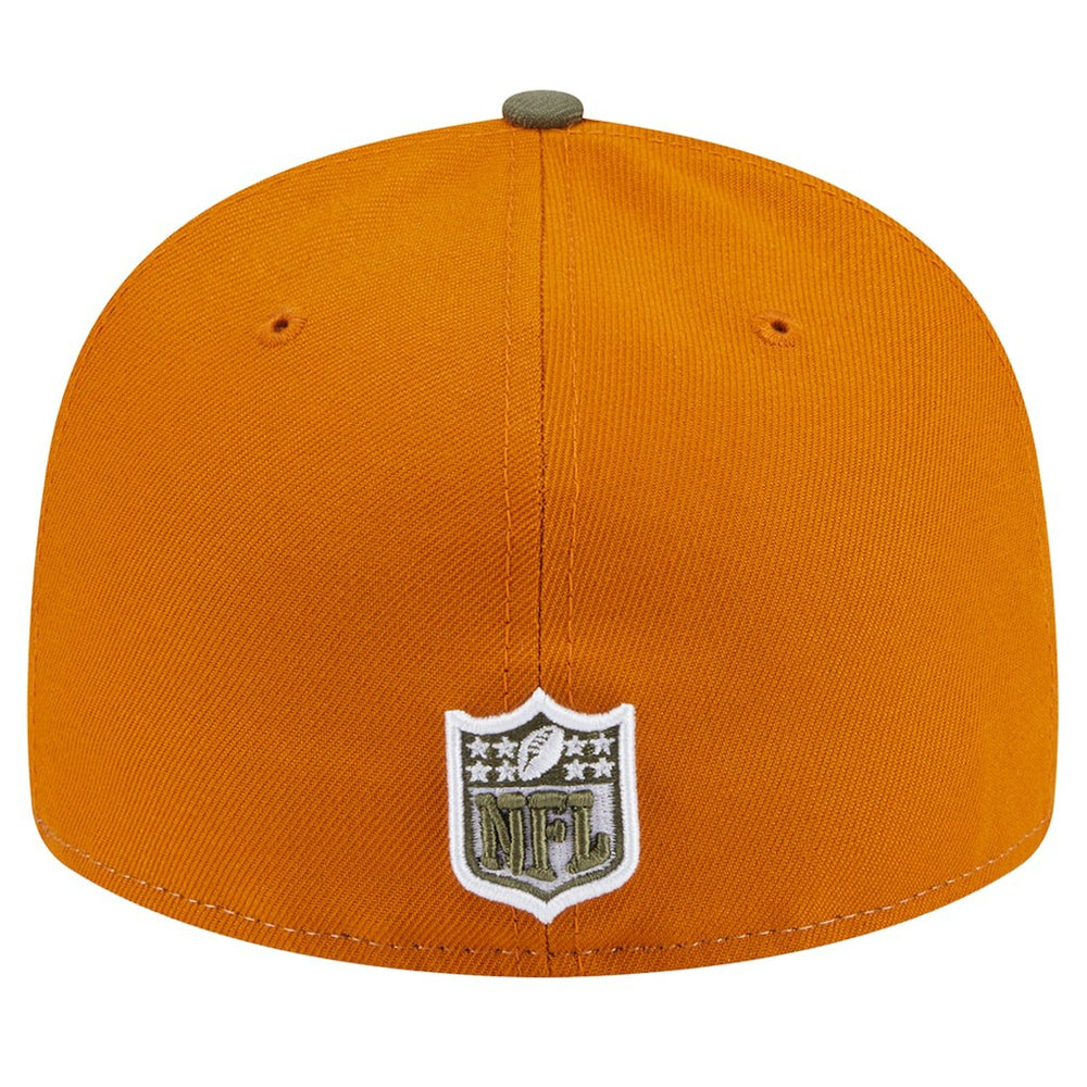 Las Vegas Raiders New Era Two-Tone Color Pack Split Panel 59FIFTY Fitted Hat - Olive/Brown discount