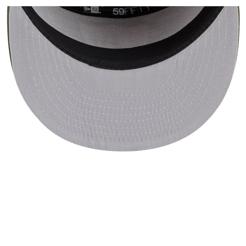 Las Vegas Raiders New Era Two-Tone Color Pack Split Panel 59FIFTY Fitted Hat - Olive/Brown discount