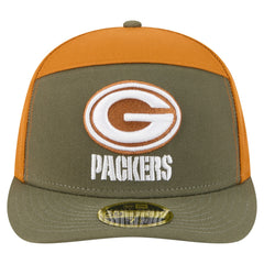 Green Bay Packers New Era Two-Tone Color Pack Split Panel 59FIFTY Fitted Hat - Olive/Brown for sale