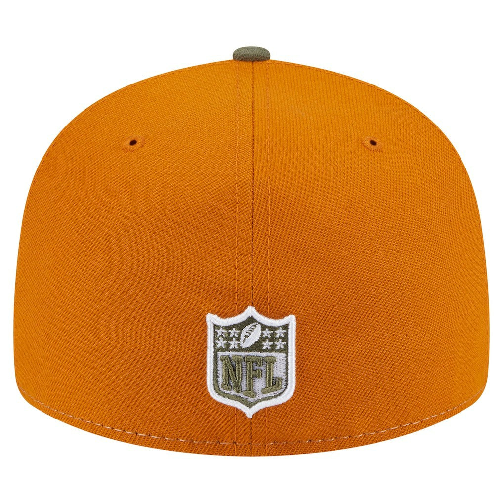 Detroit Lions New Era Two-Tone Color Pack Split Panel 59FIFTY Fitted Hat - Olive/Brown for sale