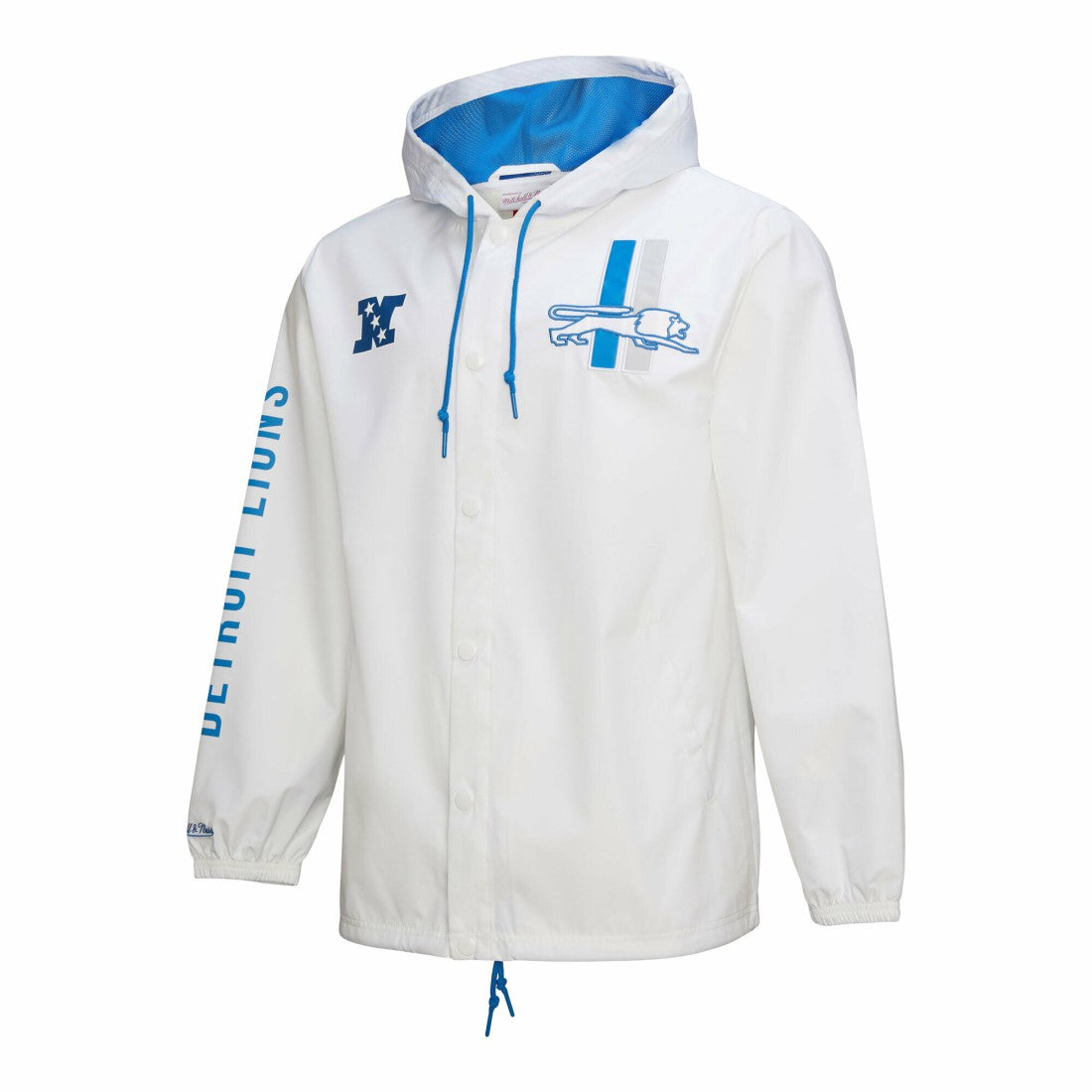 Detroit Lions Vintage Logo Coaches Full-Snap Hoodie Jacket - White for sale
