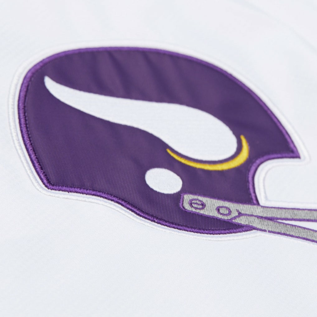 Minnesota Vikings Vintage Logo Coaches Full-Snap Hoodie Jacket - White cheap