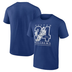 Auston Matthews Toronto Maple Leafs Fanatics Authentic Stack Name & Number T-Shirt - Blue T-shirts