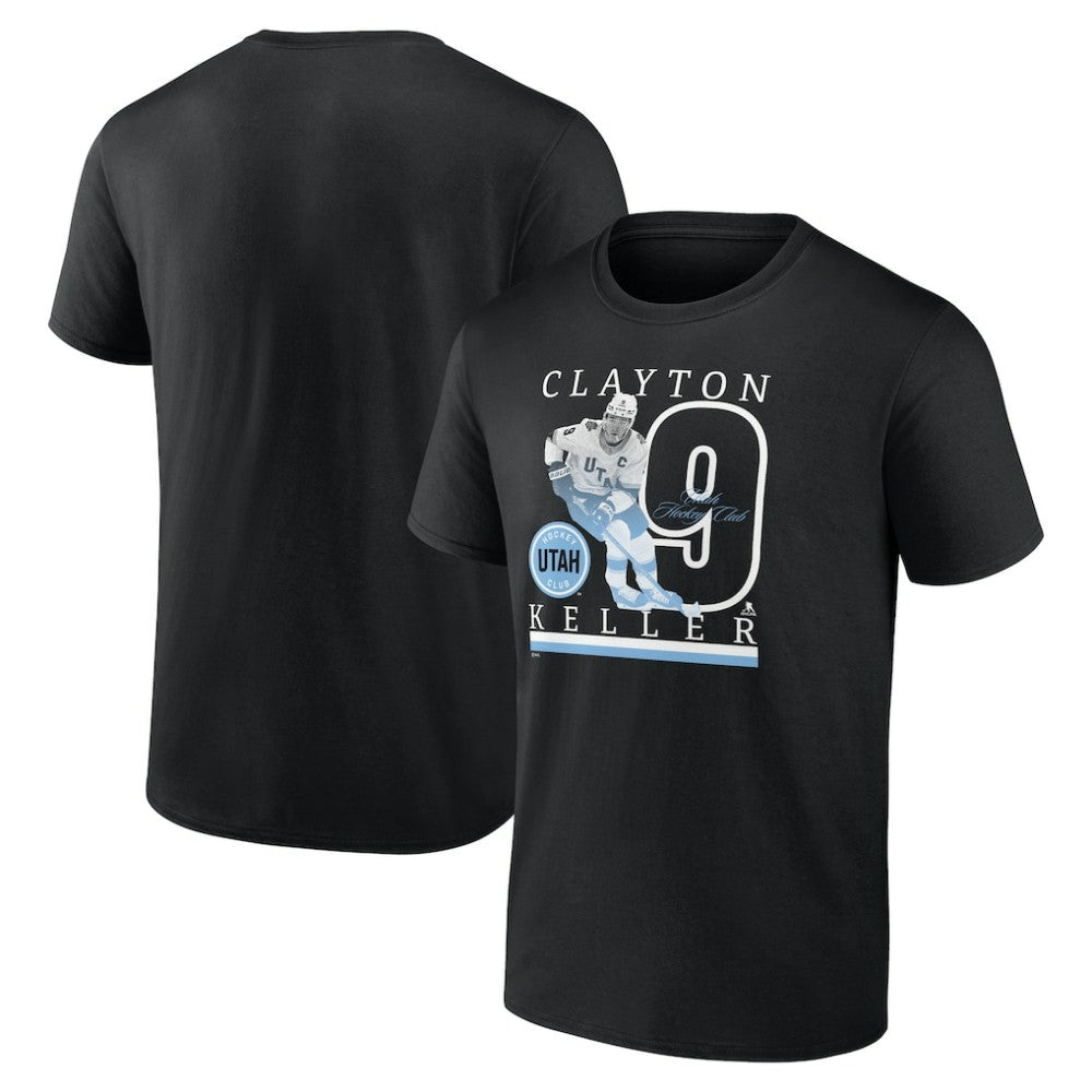 Clayton Keller Utah Mammoth Fanatics Player Graphic T-Shirt - Black T-shirts