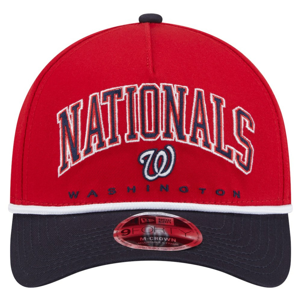 Washington Nationals Arch 9FORTY A-Frame M-Crown Adjustable Hat Red/Navy