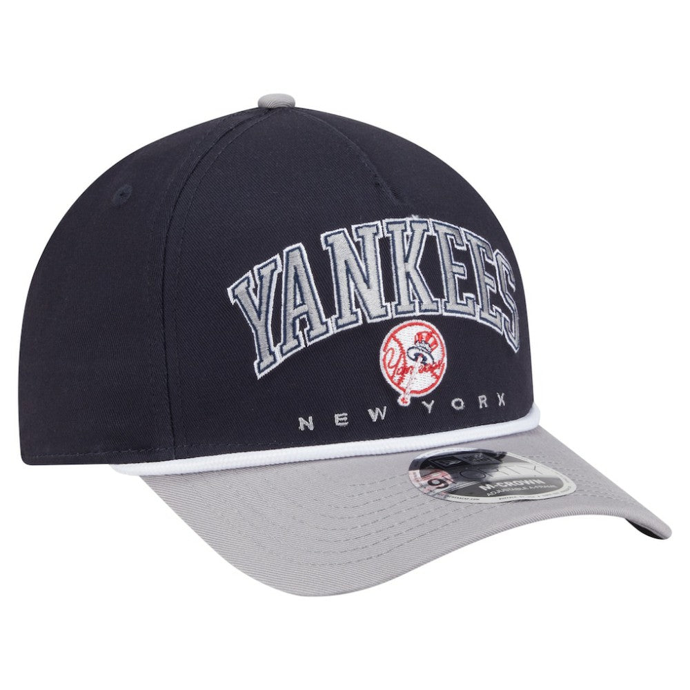New York Yankees Arch 9FORTY A-Frame M-Crown Adjustable Hat Navy/Gray
