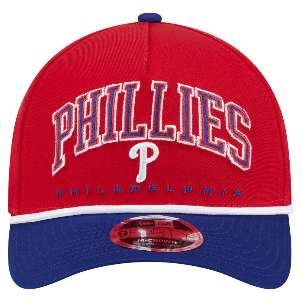Philadelphia Phillies Arch 9FORTY A-Frame M-Crown Adjustable Hat Red/Royal