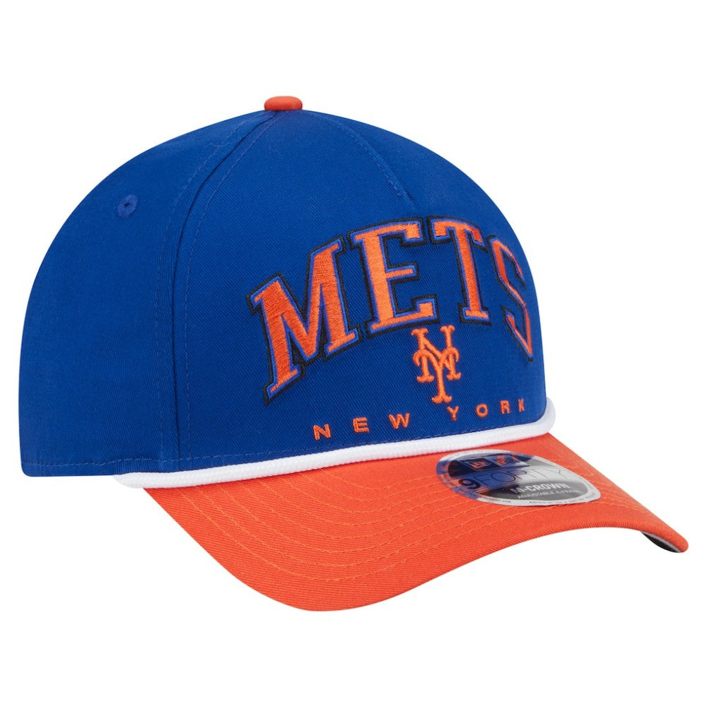 New York Mets Arch 9FORTY A-Frame M-Crown Adjustable Hat Royal/Orange