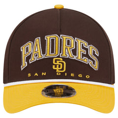San Diego Padres Arch 9FORTY A-Frame M-Crown Adjustable Hat Brown/Gold