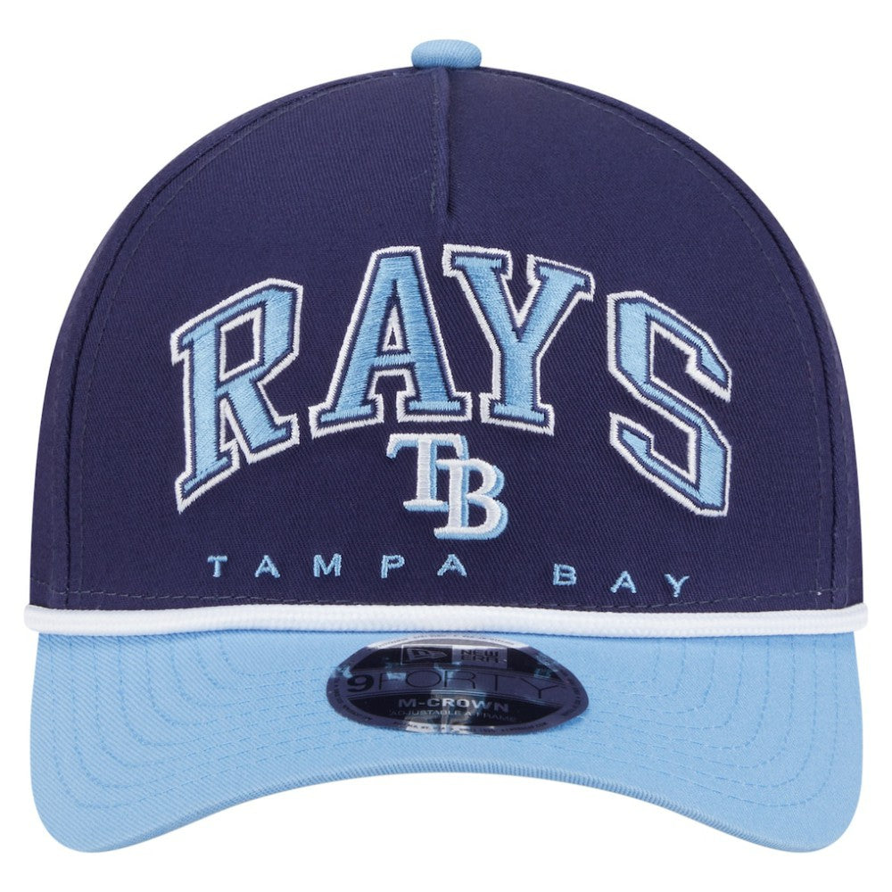 Tampa Bay Rays Arch 9FORTY A-Frame M-Crown Adjustable Hat Navy/Light Blue