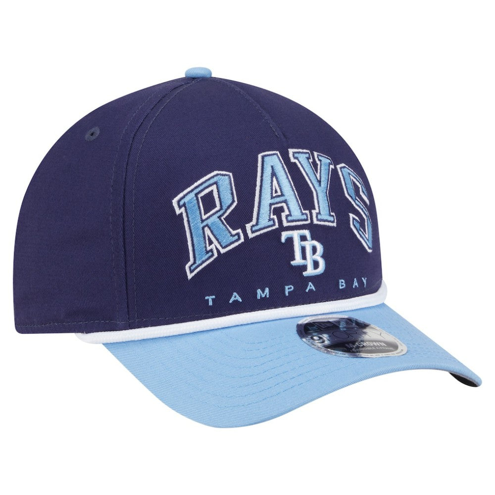 Tampa Bay Rays Arch 9FORTY A-Frame M-Crown Adjustable Hat Navy/Light Blue