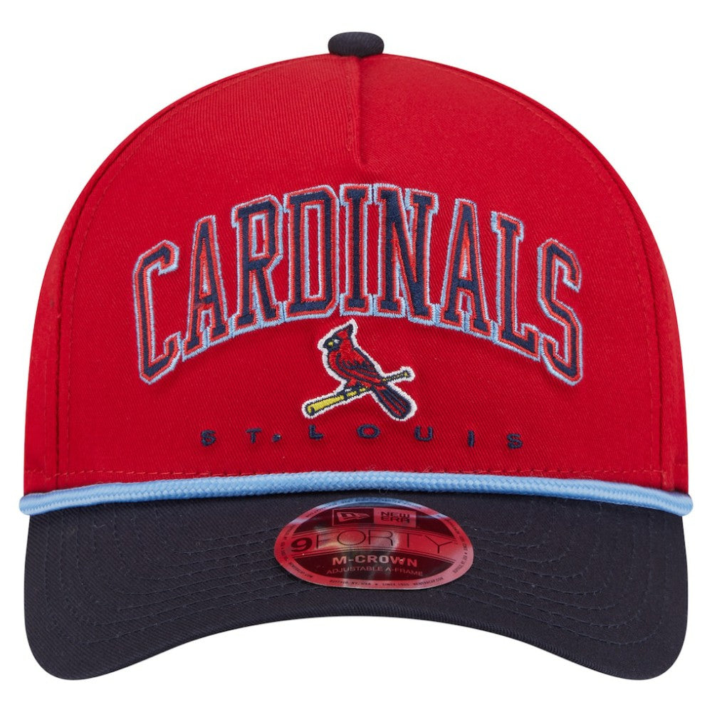 St. Louis Cardinals Arch 9FORTY A-Frame M-Crown Adjustable Hat Red/Navy