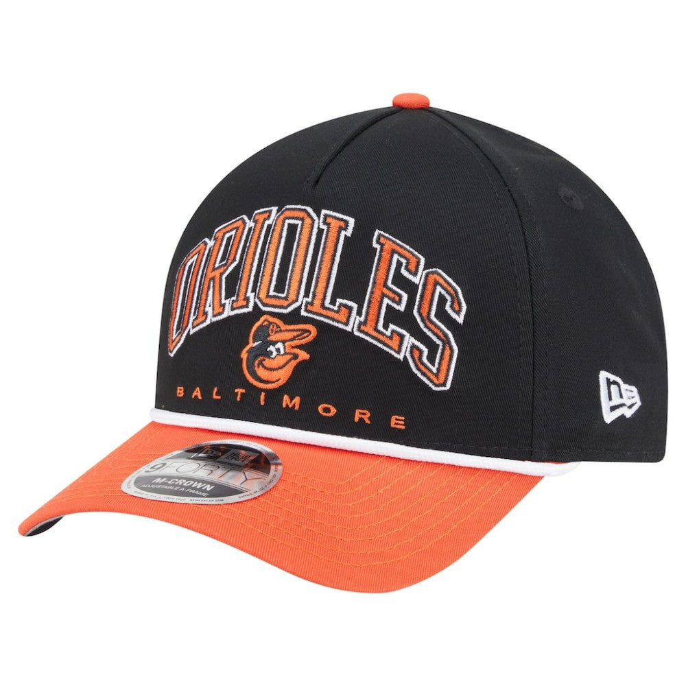 Baltimore Orioles Arch 9FORTY A-Frame M-Crown Adjustable Hat Black/Orange