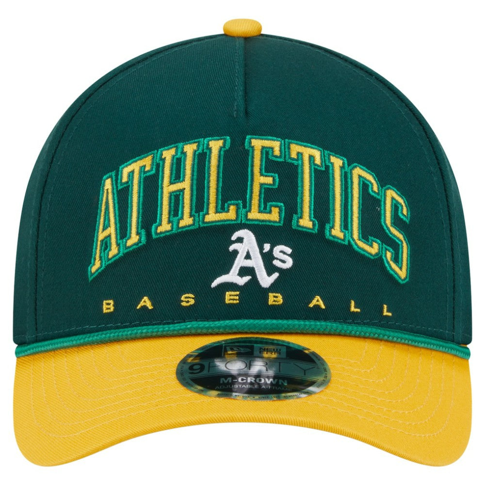 Athletics Arch 9FORTY A-Frame M-Crown Adjustable Hat Green/Gold