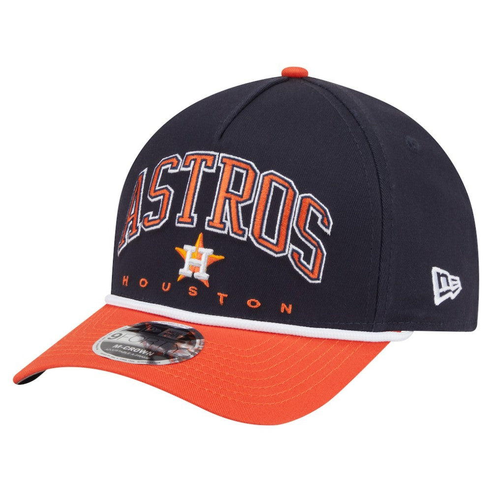 Houston Astros Arch 9FORTY A-Frame M-Crown Adjustable Hat Navy/Orange