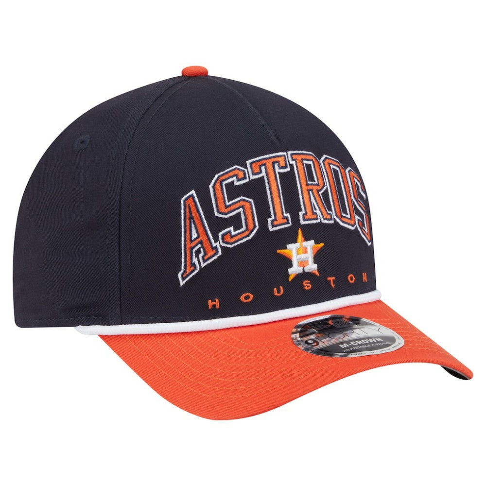 Houston Astros Arch 9FORTY A-Frame M-Crown Adjustable Hat Navy/Orange