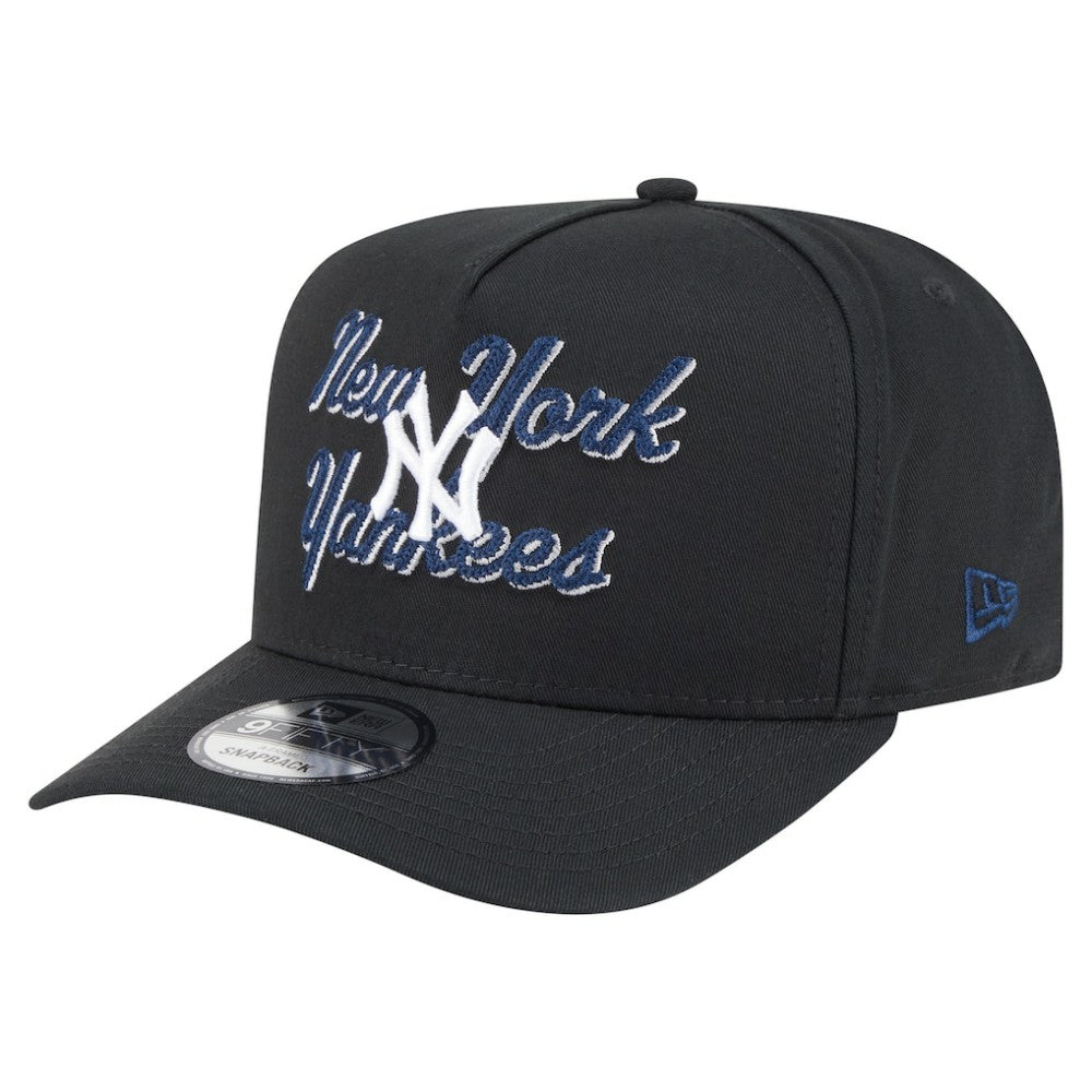 New York Yankees Chainstitch 9FIFTY A-Frame Snapback Hat Black