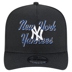 New York Yankees Chainstitch 9FIFTY A-Frame Snapback Hat Black