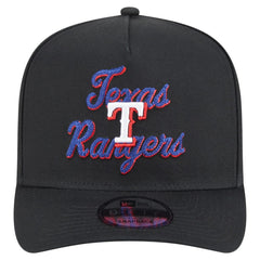 Texas Rangers Chainstitch 9FIFTY A-Frame Snapback Hat Black