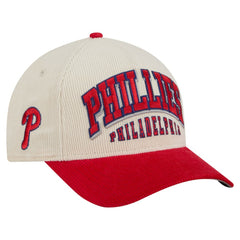 Philadelphia Phillies Sided Corduroy 9FORTY A-Frame Adjustable Hat Cream/Red
