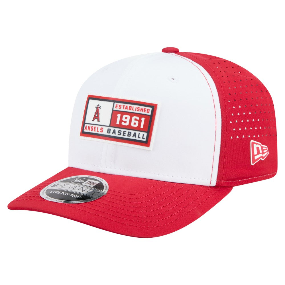 Los Angeles Angels Established Patch 9SEVENTY Adjustable Hat White/Red