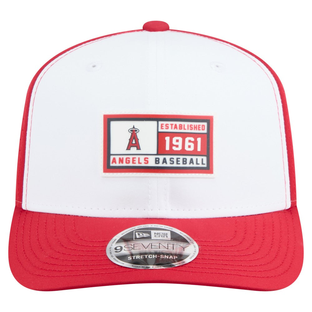 Los Angeles Angels Established Patch 9SEVENTY Adjustable Hat White/Red