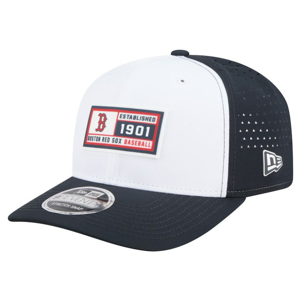 Boston Red Sox Established Patch 9SEVENTY Adjustable Hat White/Navy