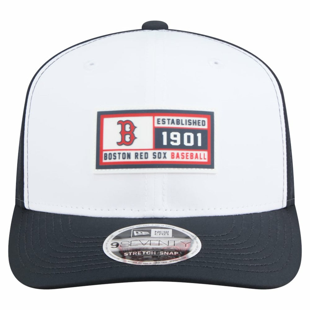 Boston Red Sox Established Patch 9SEVENTY Adjustable Hat White/Navy