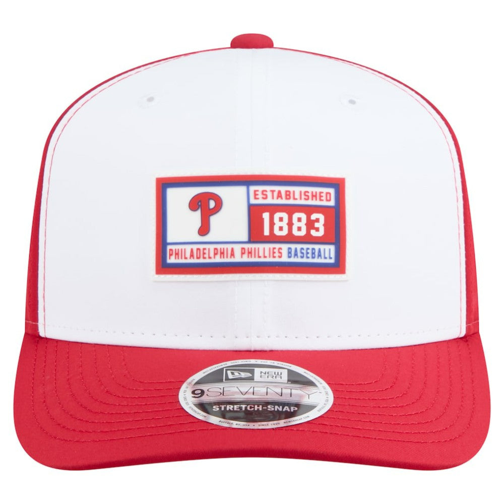 Philadelphia Phillies Established Patch 9SEVENTY Adjustable Hat White/Red